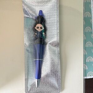 Blue Pen with Character Topper